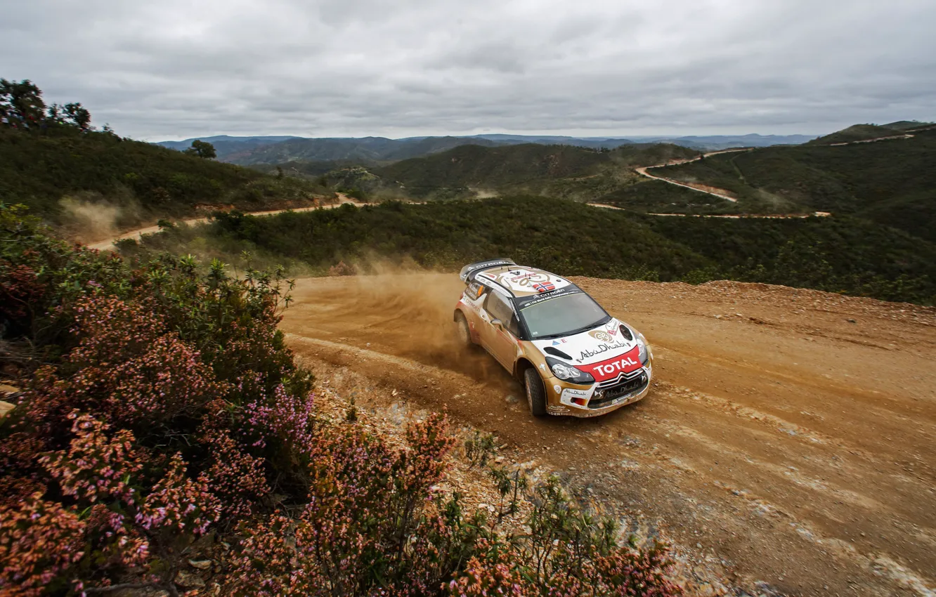 Photo wallpaper DS3, WRC, Rally, Portugal, Mads Ostberg