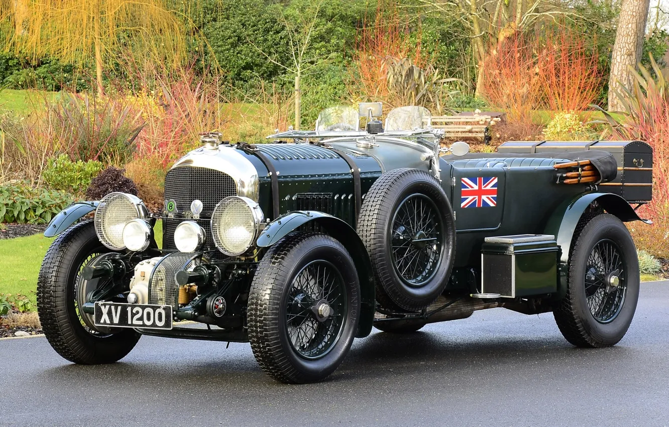 Photo wallpaper retro, Bentley, the bushes, the front, Bentley, 1926, Blower, 4 ½
