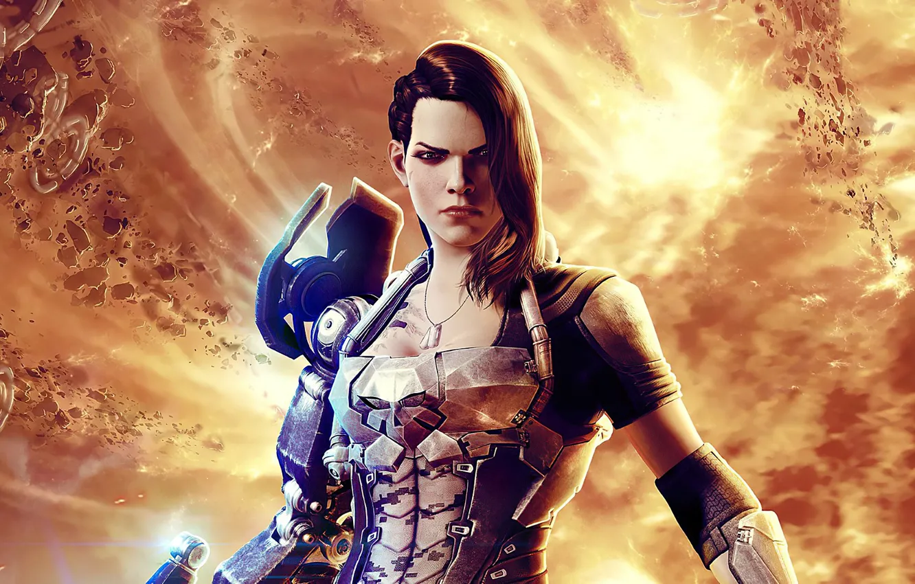 Photo wallpaper girl, stones, Bombshell