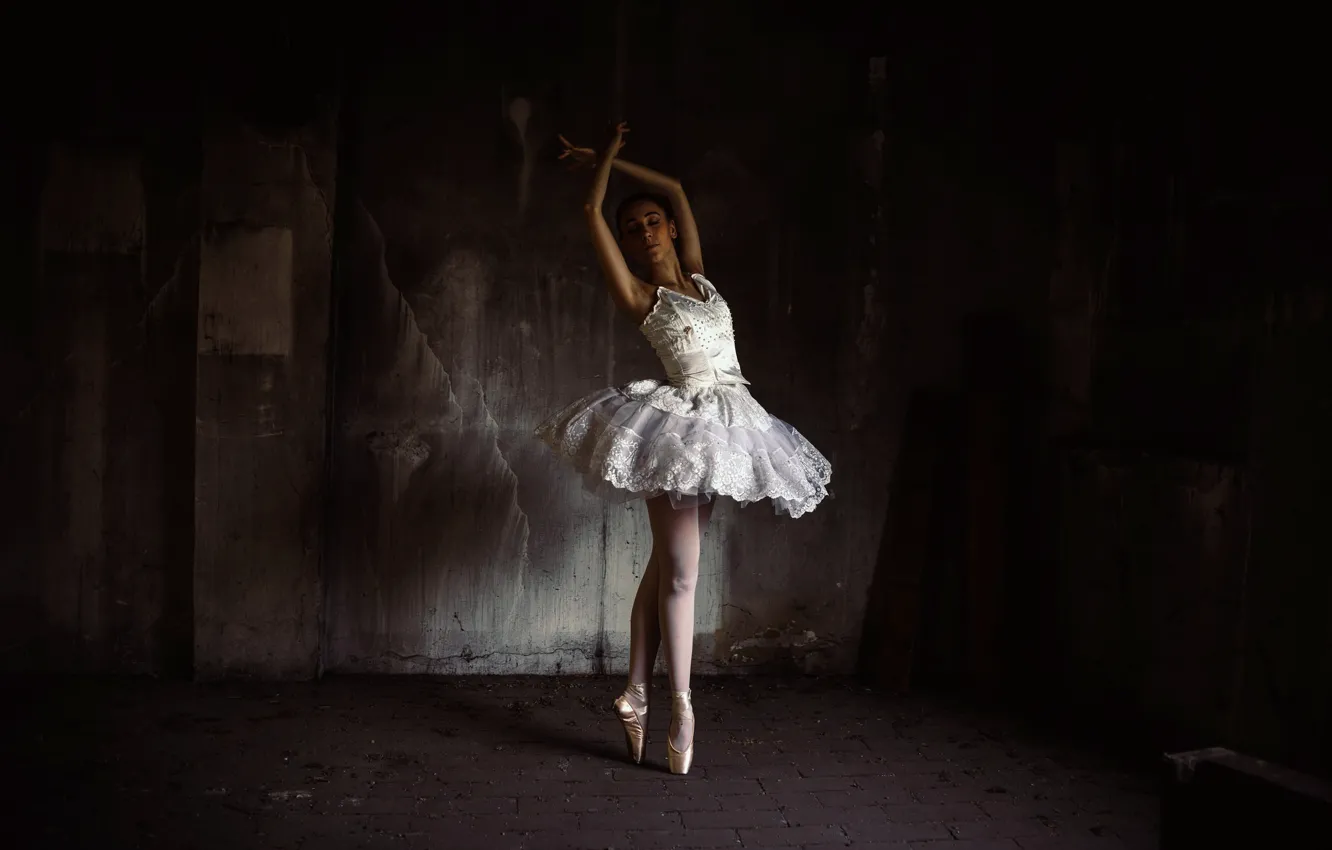 Photo wallpaper girl, pose, ballerina