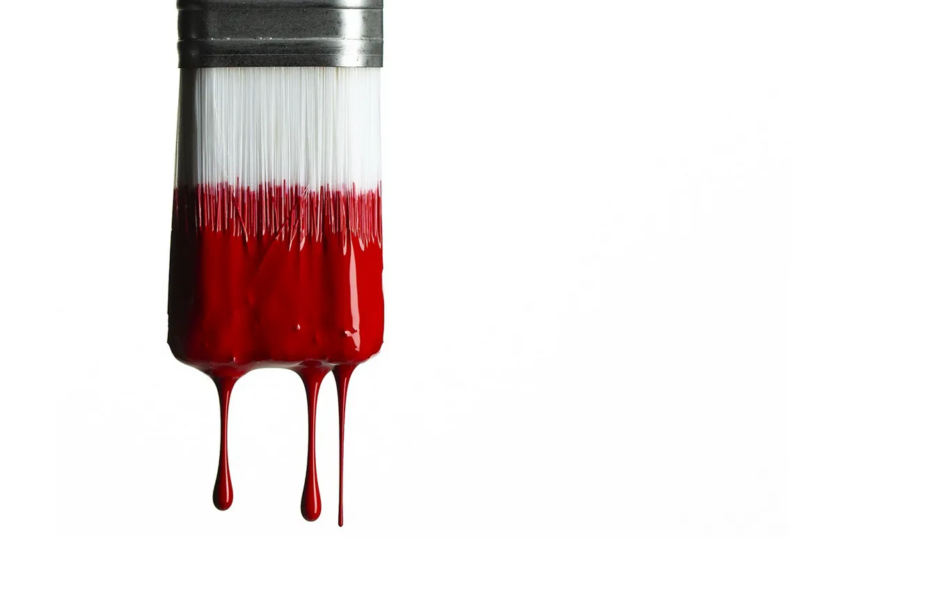 Photo wallpaper paint, blood, brush