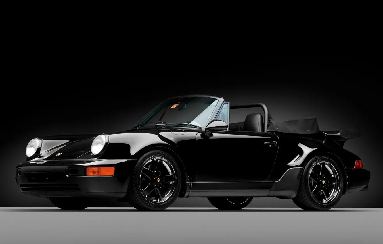 Photo wallpaper 911, Porsche, 1992, Cernei Is Helped By Black, America Roadster