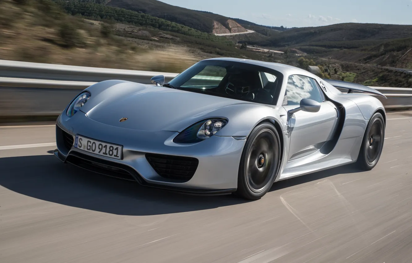 Photo wallpaper speed, track, Porsche, Porsche, Porsche 918 Spyder