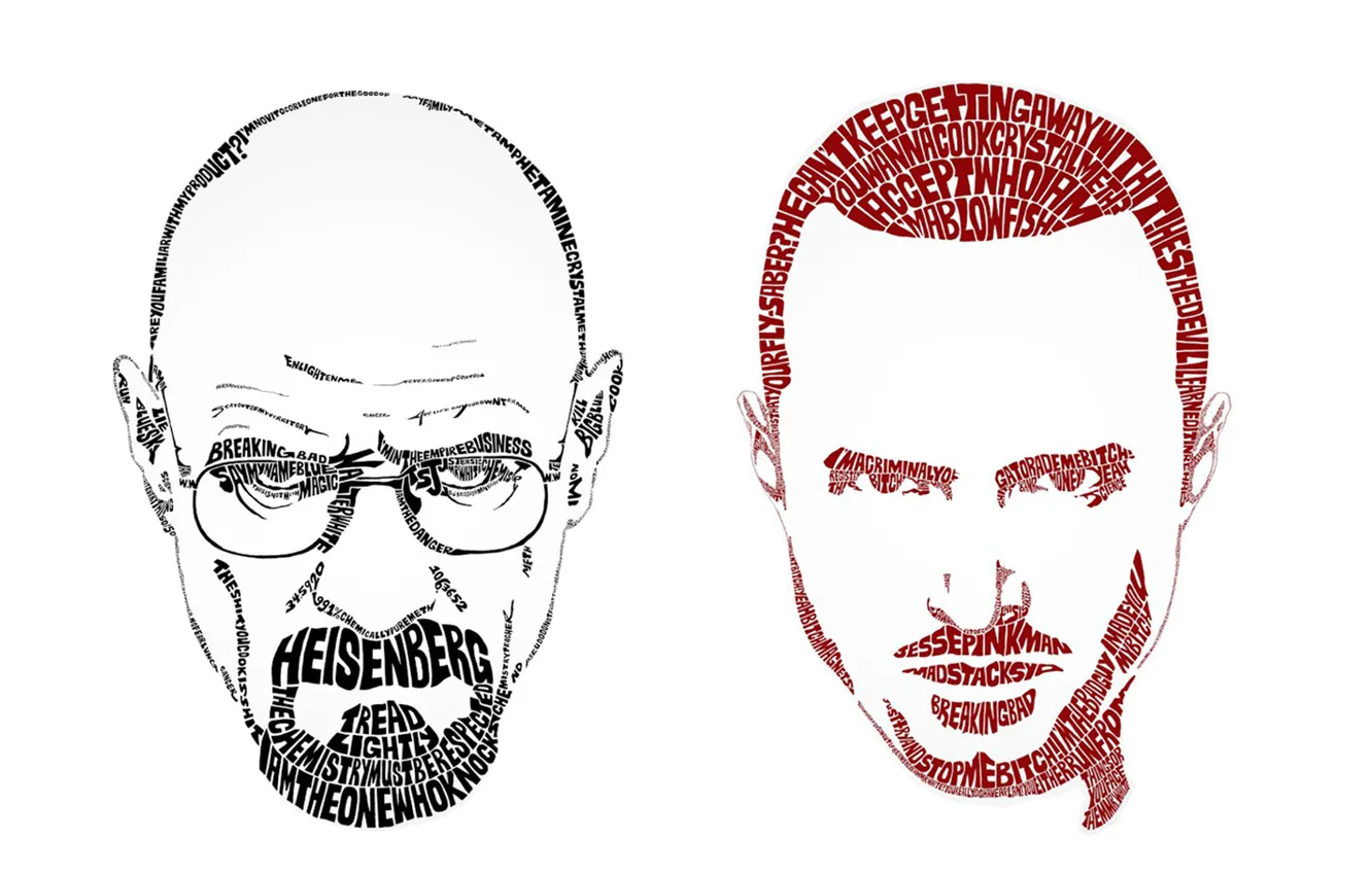 Photo wallpaper Breaking Bad, face, Walter White, Heisenberg, Jasse Pinkman