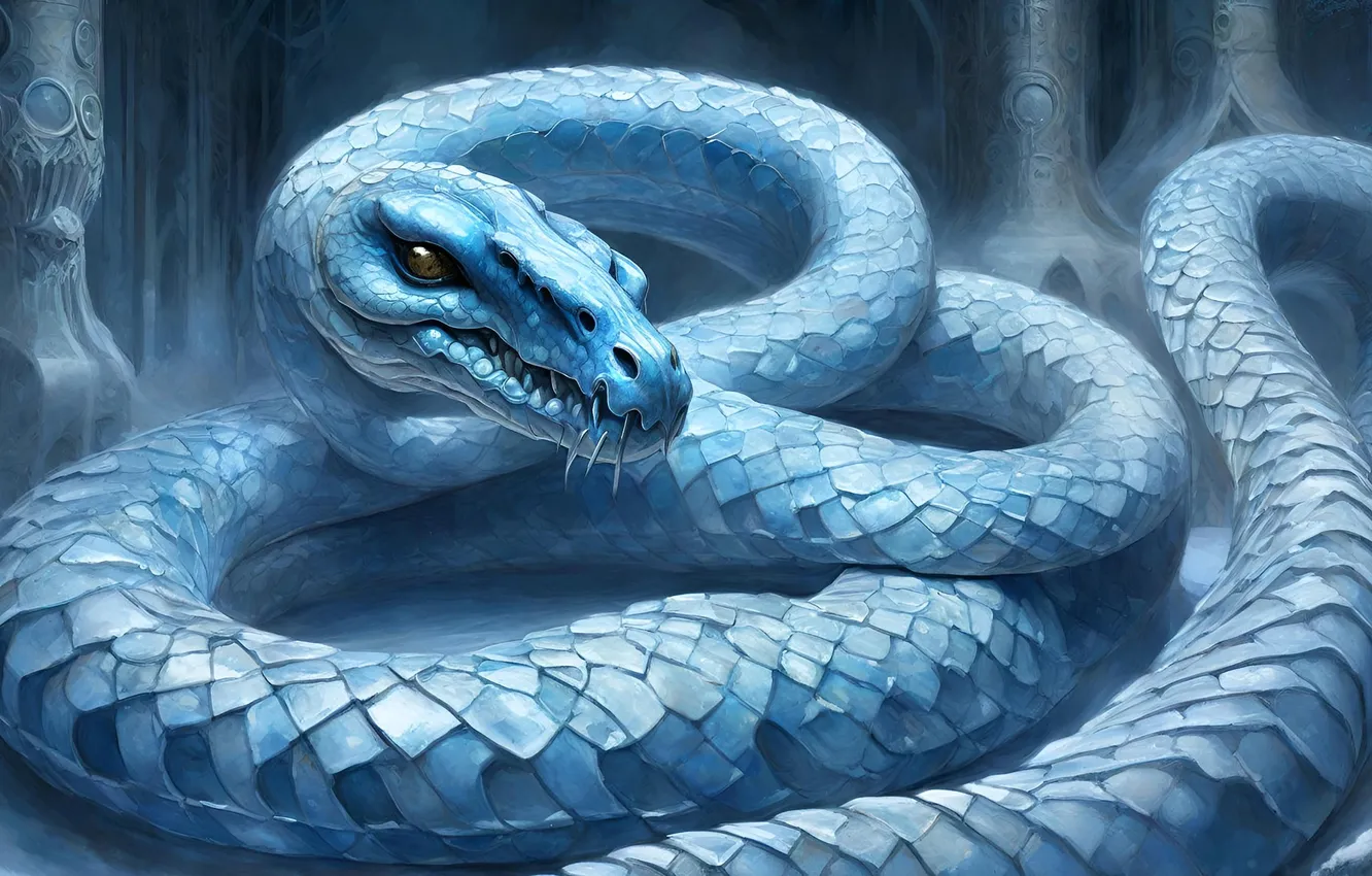 Photo wallpaper snake, scales