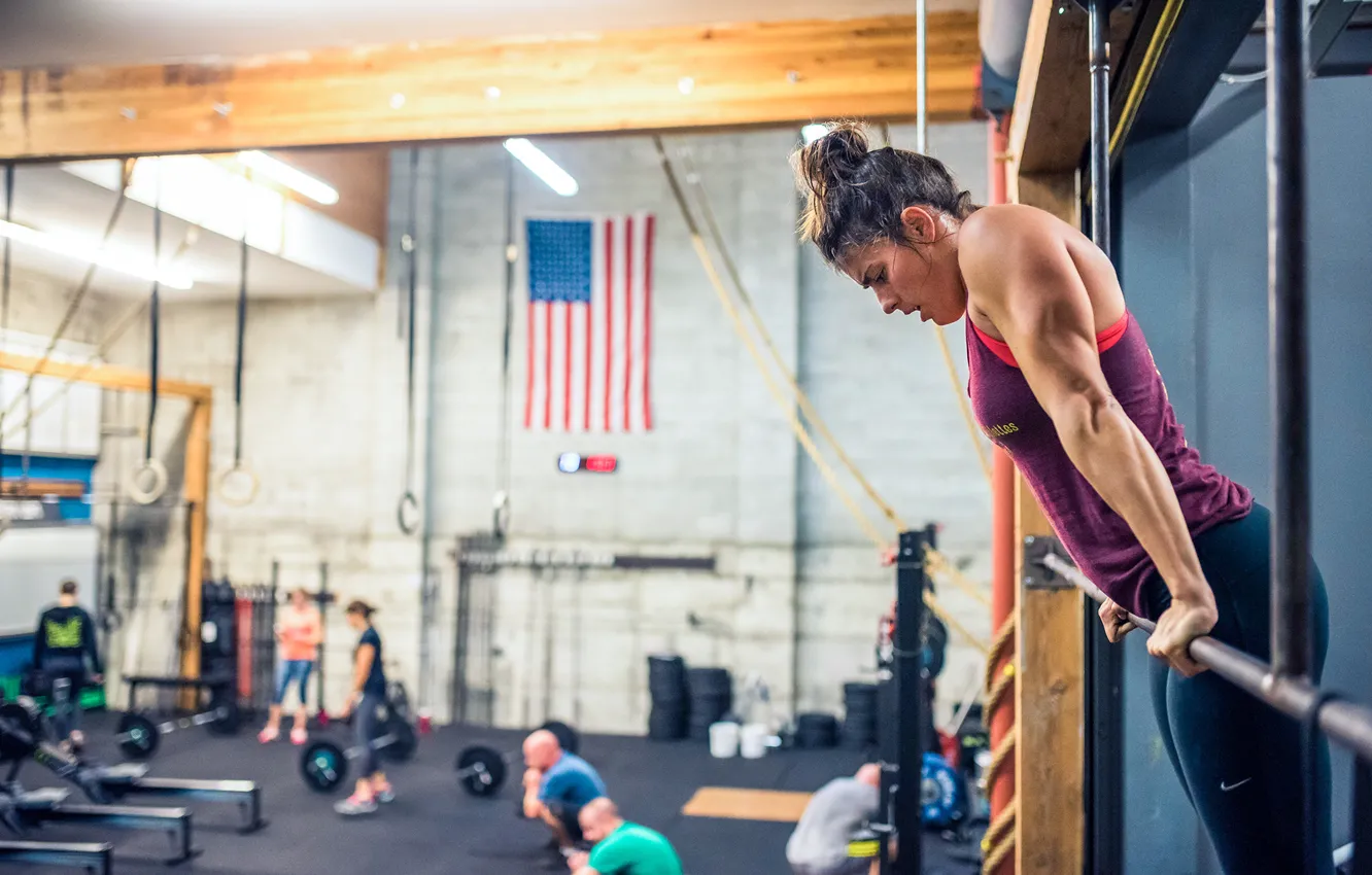 Photo wallpaper gym, concentration, crossfit, exhaustion