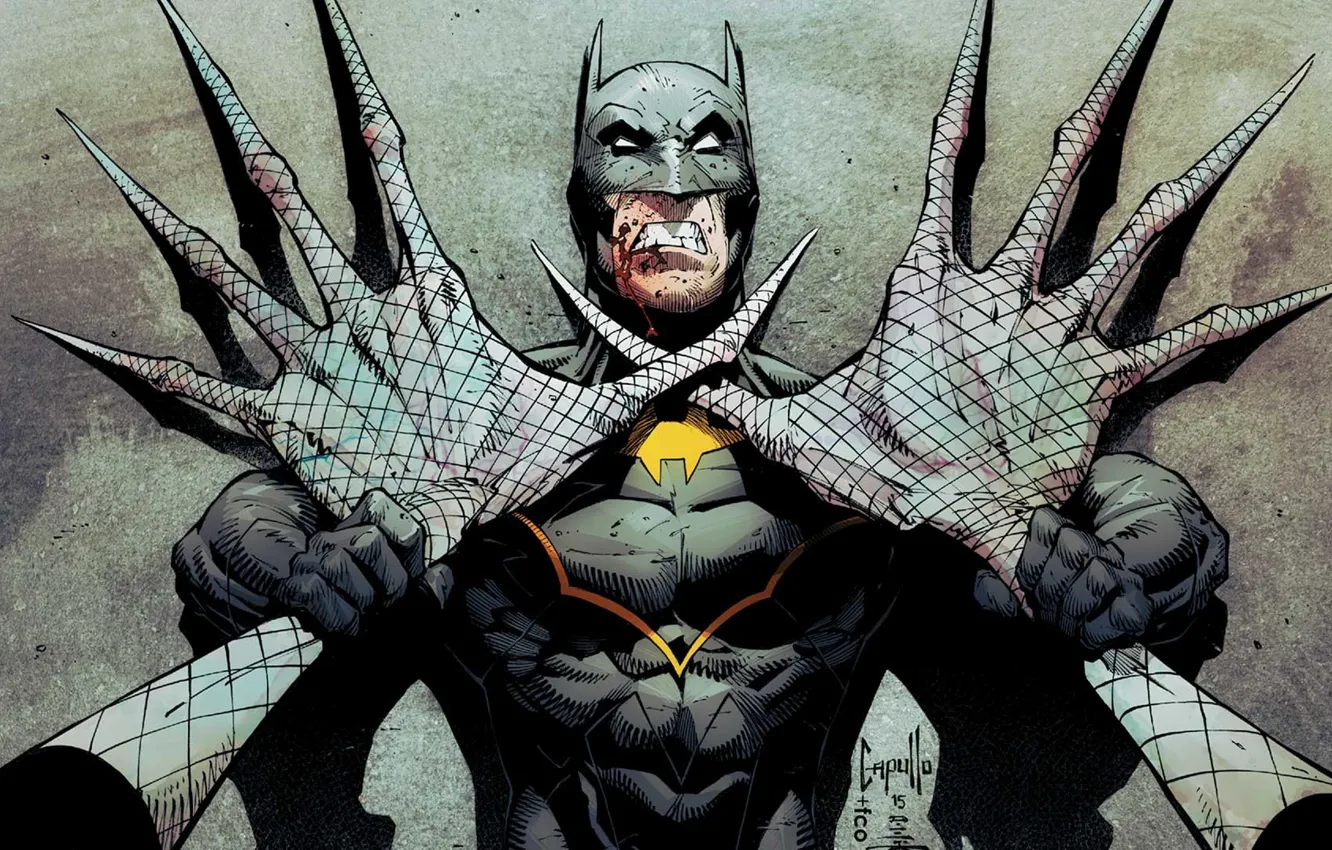 Photo wallpaper hands, mask, hero, costume, Batman, artist, claws, villain