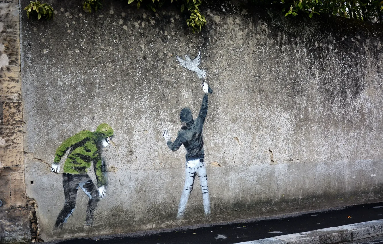 Photo wallpaper wall, street, grafiti