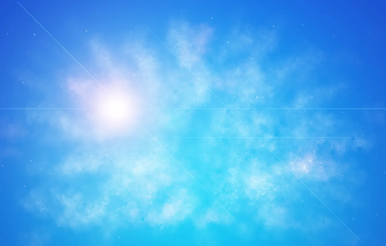 Photo wallpaper the sky, line, minimalism, Solnce