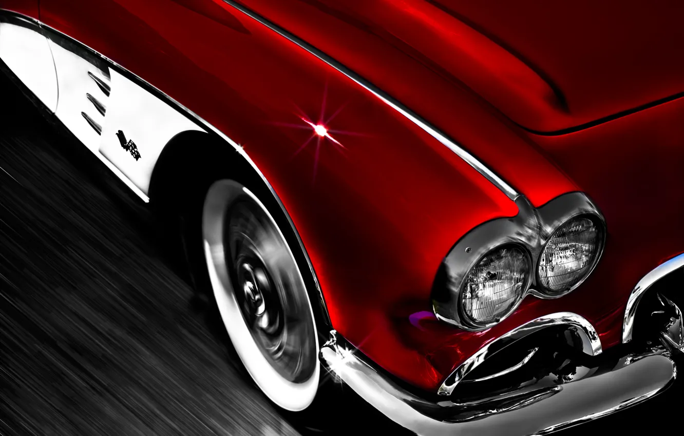 Photo wallpaper background, Corvette, Chevrolet, Chevrolet, classic, 1962, Corvette