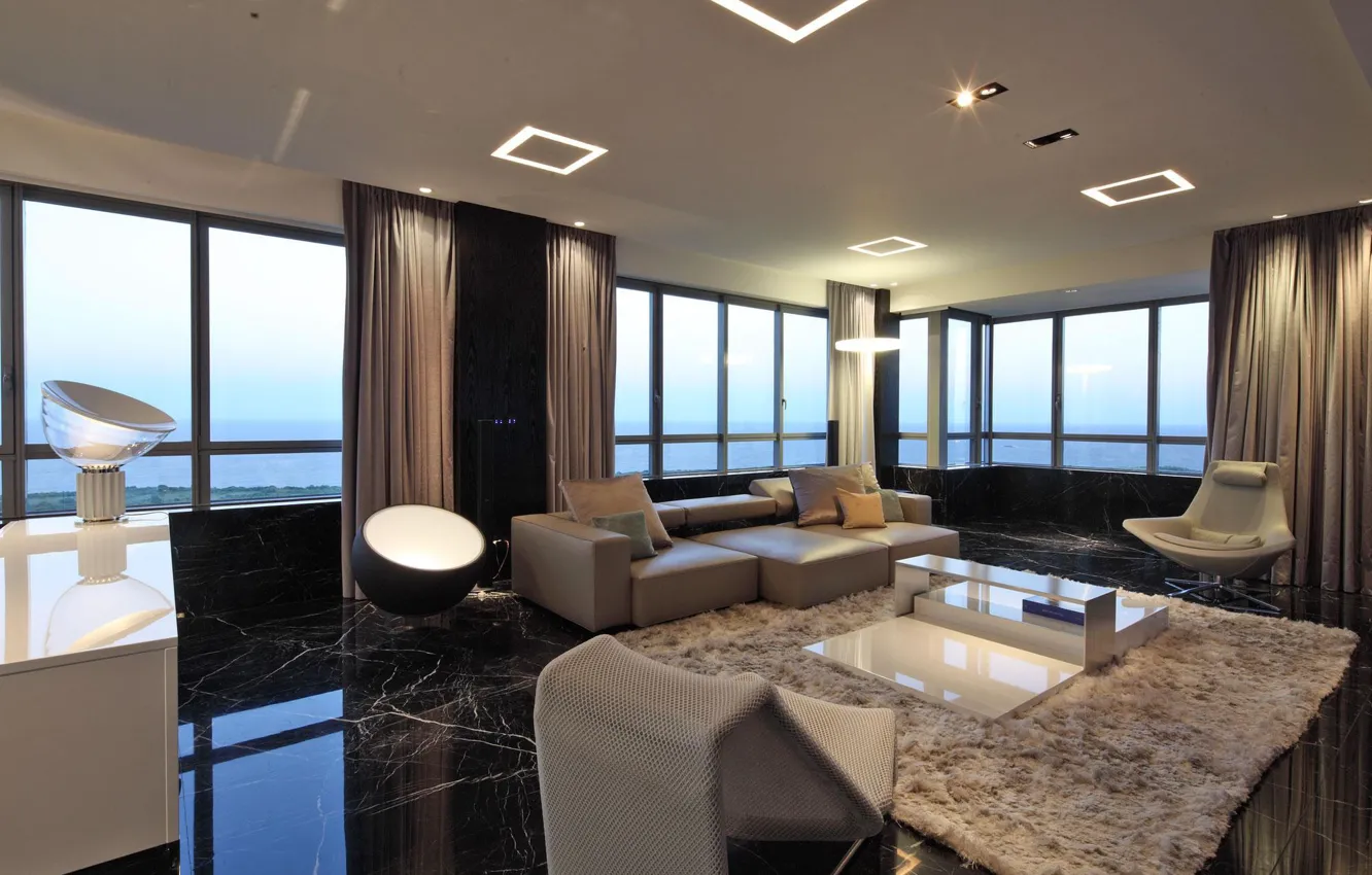 Photo wallpaper room, living room, Atelier