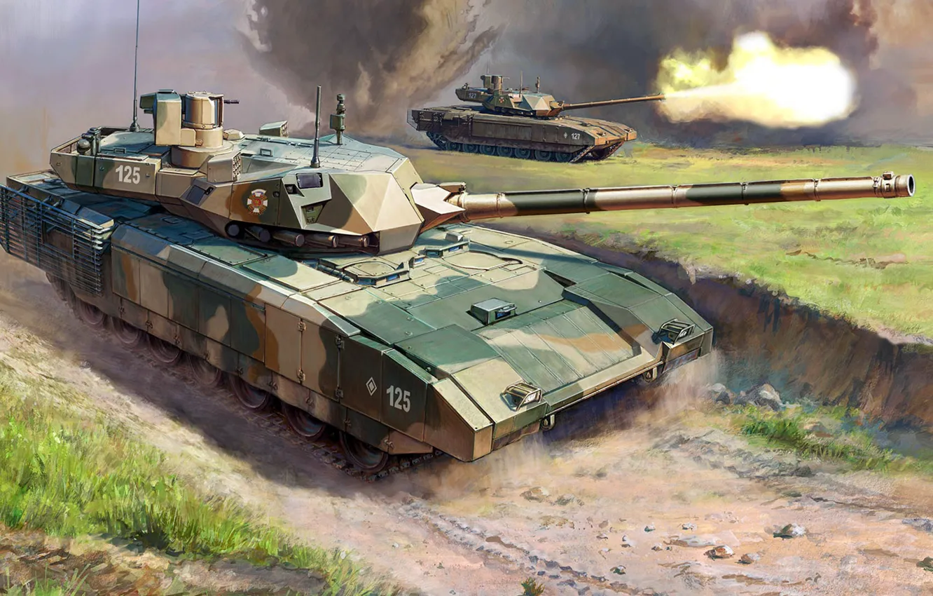 Photo wallpaper main battle tank, Armata, T-14, the latest Russian tank