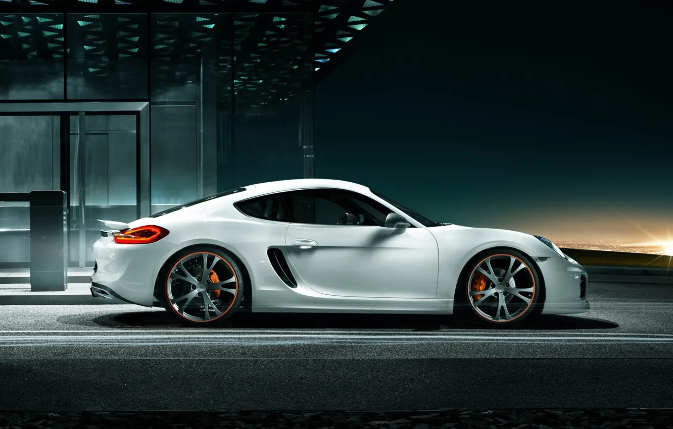 Photo wallpaper tuning, Porsche, Cayman, Porsche, side view, tuning, TechArt, Caiman