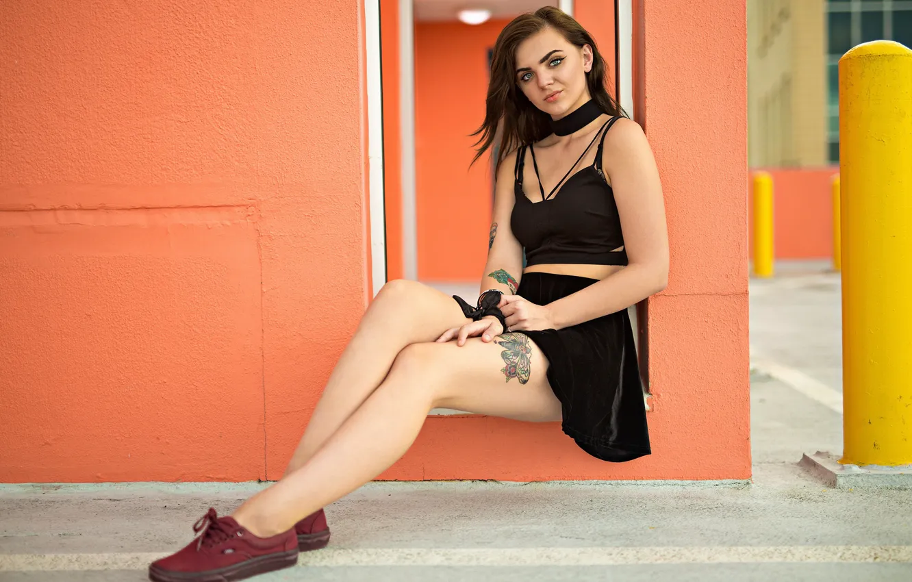 Photo wallpaper face, legs, Victoria, look