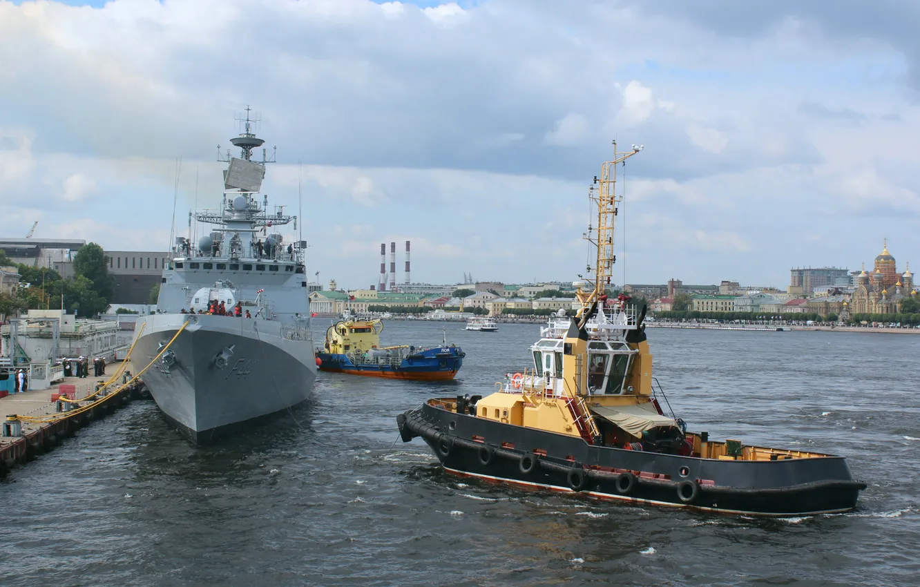 Photo wallpaper frigate, The Indian Navy, Visit, THE Tabar