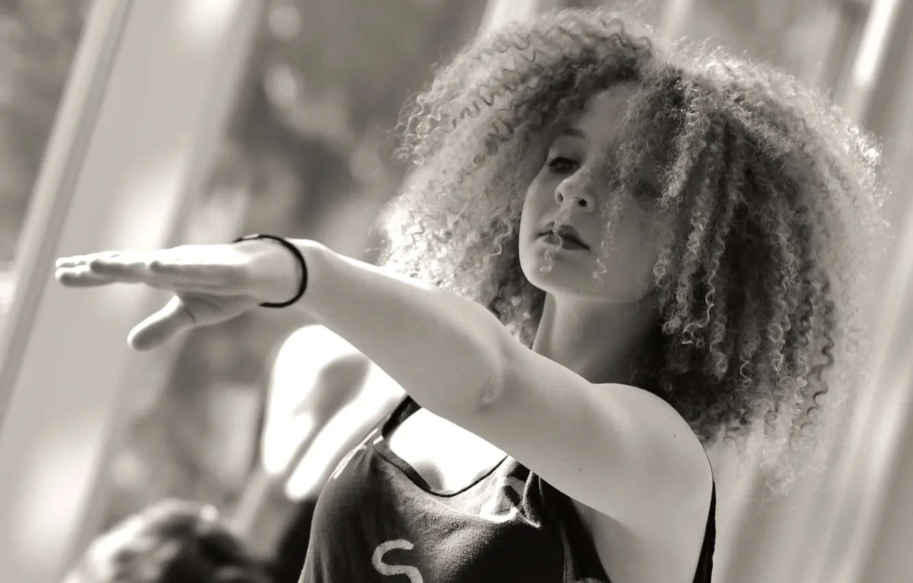 Photo wallpaper girl, dance, curls, Festival of Dance