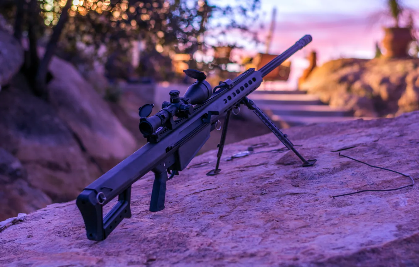 Photo wallpaper rifle, sniper, self-loading, heavy, Barrett M82