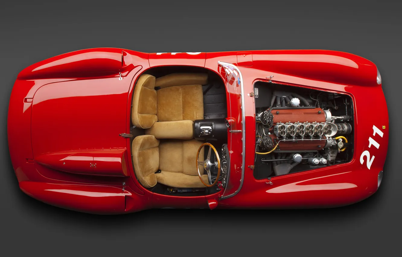 Photo wallpaper Supercar, engine, Rodster, Ferrari 625 TRC Spider 1957, Ferrari Spider