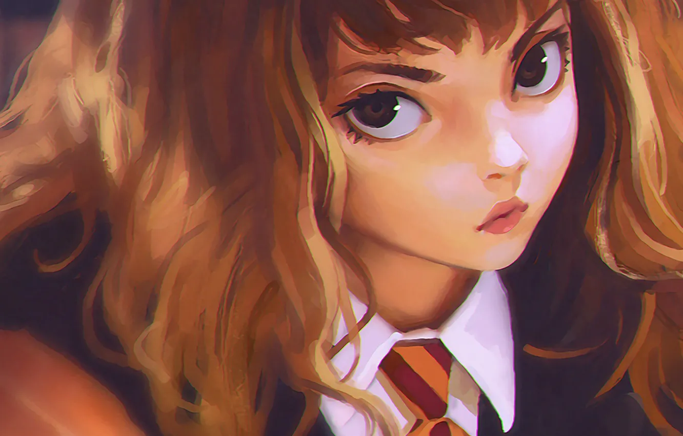 Photo wallpaper eyes, girl, face, Emma Watson, Harry Potter, hermione granger