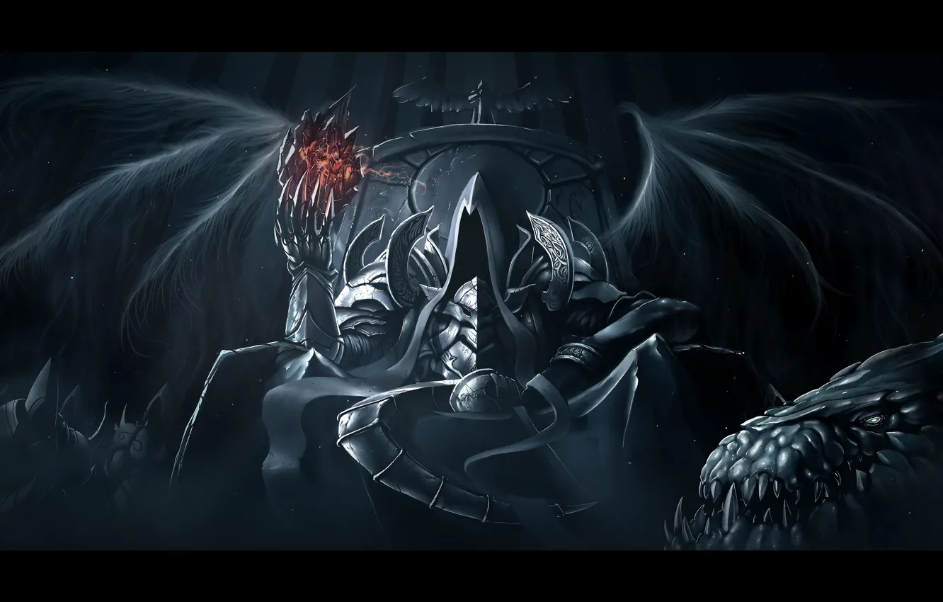 Photo wallpaper darkness, demons, Diablo 3, Diablo III: Reaper of Souls, Malthael