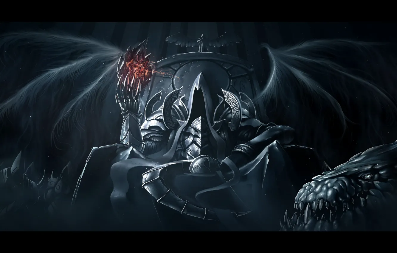 Photo wallpaper darkness, the demon, Diablo 3, Diablo III: Reaper of Souls, Malthael