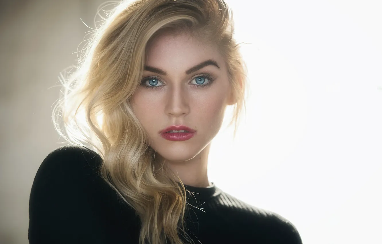 Photo wallpaper girl, long hair, photo, photographer, blue eyes, model, beauty, lips