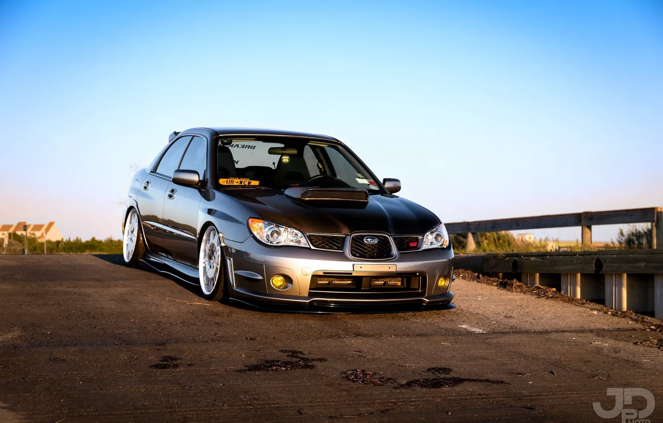 Photo wallpaper Subaru, Impreza, WRX, Japan, STI, Front, tuning, power