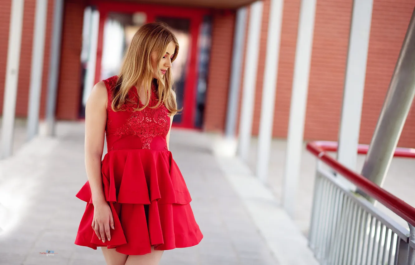 Photo wallpaper pose, model, portrait, makeup, dress, hairstyle, blonde, is