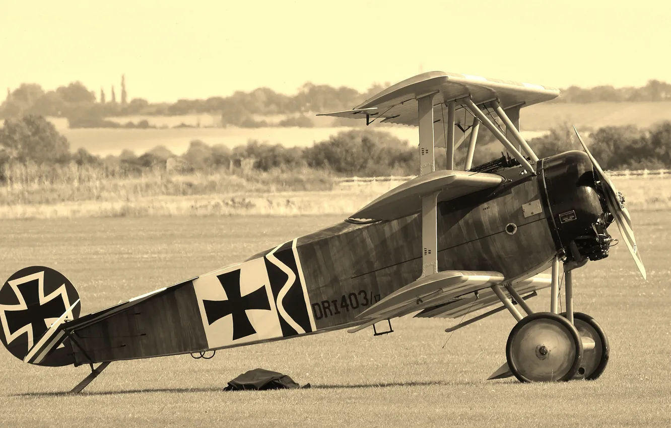 Photo wallpaper fighter, war, Triplane, forces, world, Germany, First, during