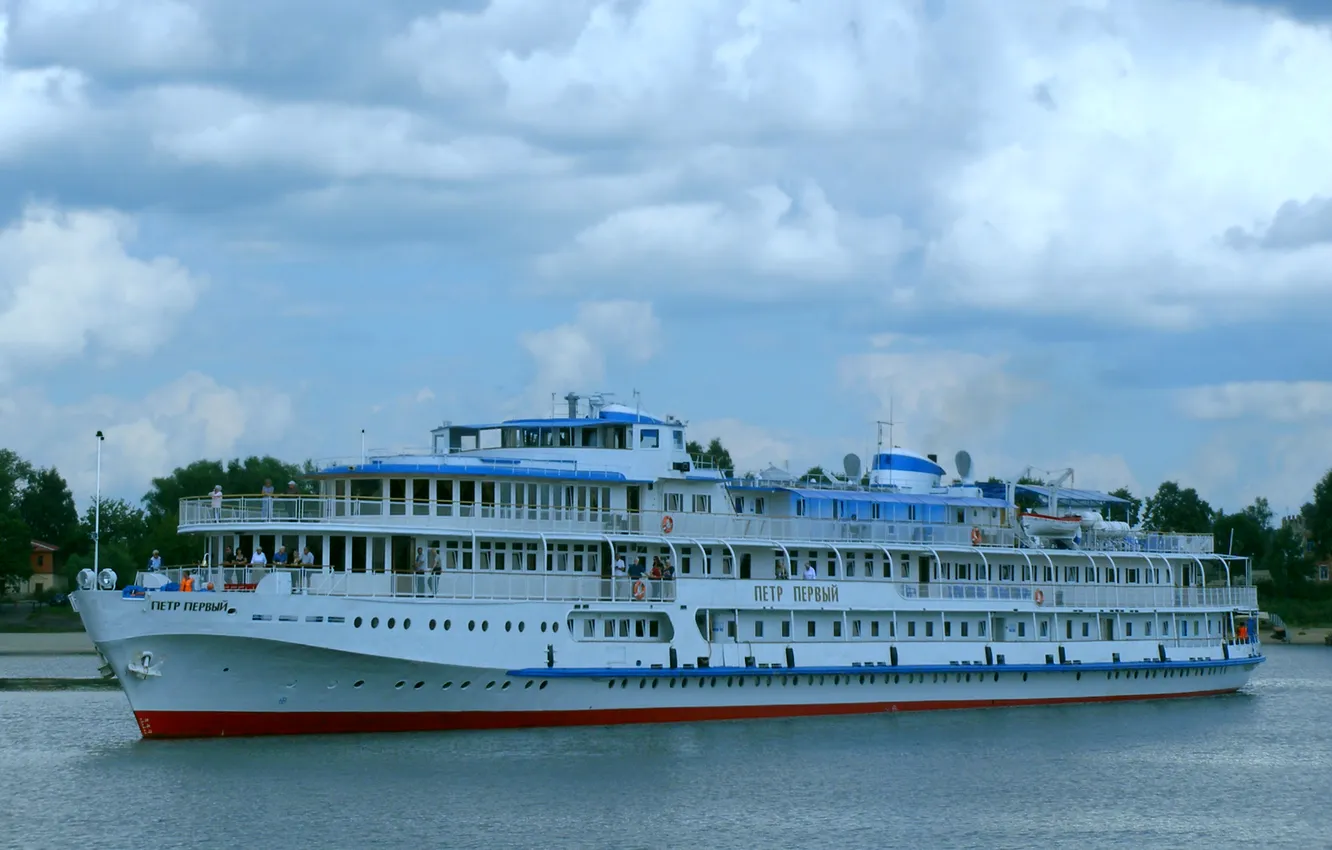 Photo wallpaper liner, ship, cruise, river