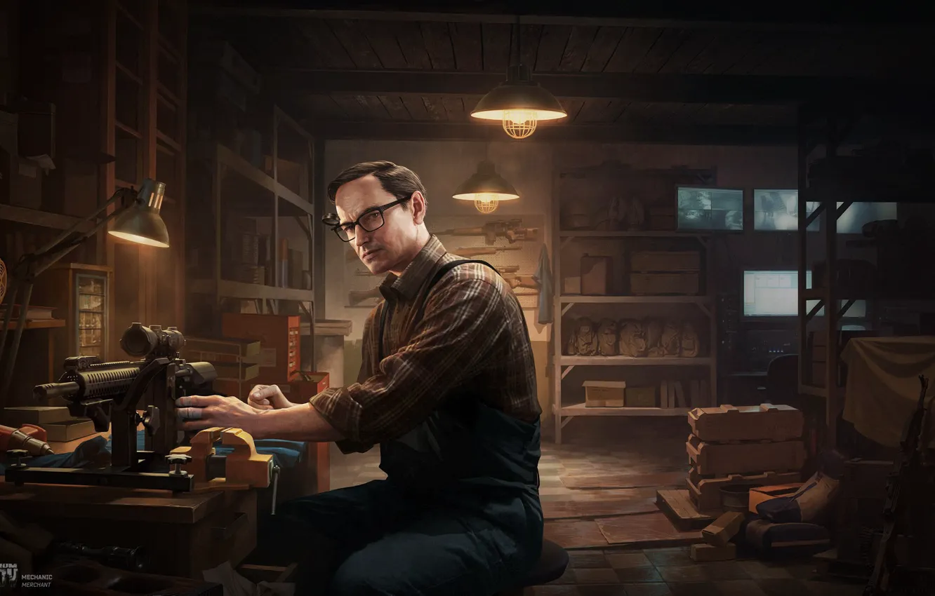 Photo wallpaper weapons, mechanic, Escape from Tarkov, EFT, R.2028, Russia 2028, Ivan Vilmont, Escape from Tarceva