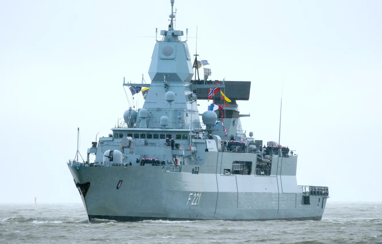 Photo wallpaper frigate, Hessen, The German Navy