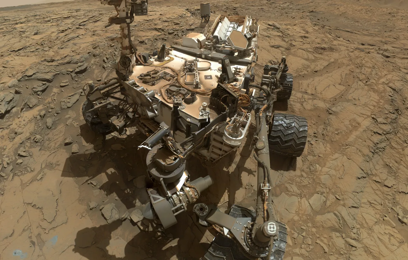 Photo wallpaper Mars, NASA, the Rover, Curiosity, Mars science laboratory