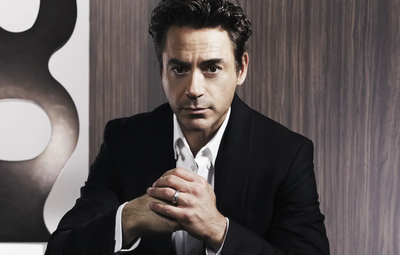 Photo wallpaper face, hands, ring, male, actor, Robert Downey Jr., Robert Downey Jr.