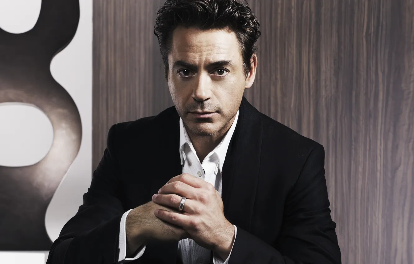 Photo wallpaper face, hands, ring, actor, male, Robert Downey Jr., Robert Downey Jr.