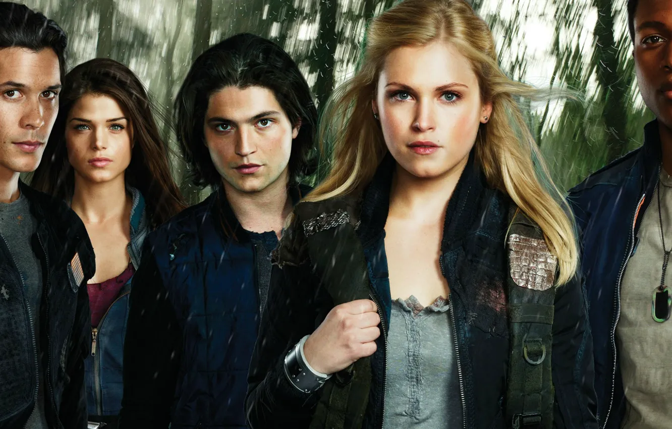 Photo wallpaper Marie Avgeropoulos, Hundred, The 100, Eliza Taylor, Thomas McDonell