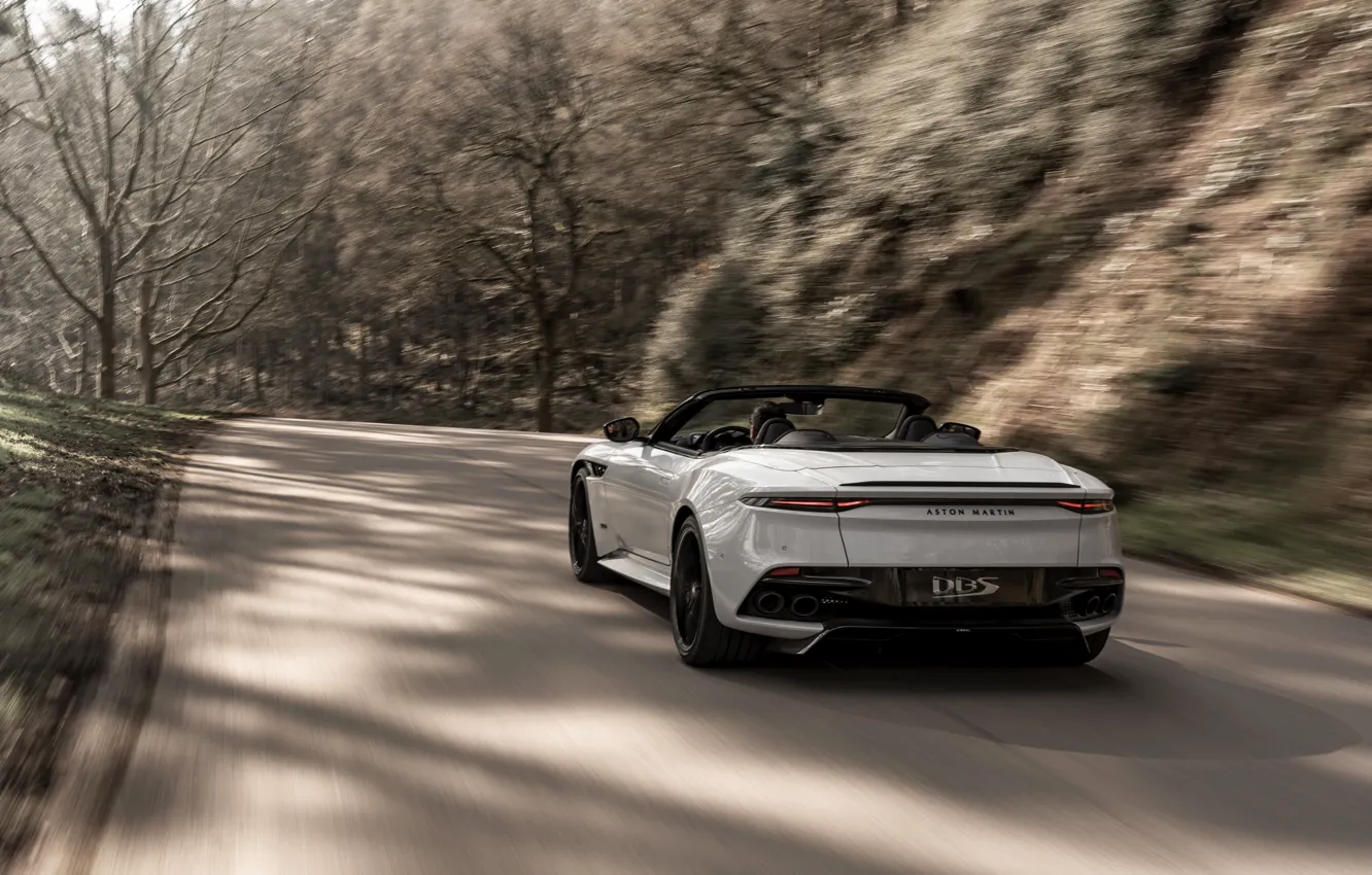 Photo wallpaper Aston Martin, DBS, Superleggera, convertible, rear view, Volante, 2019, 5.2 L.