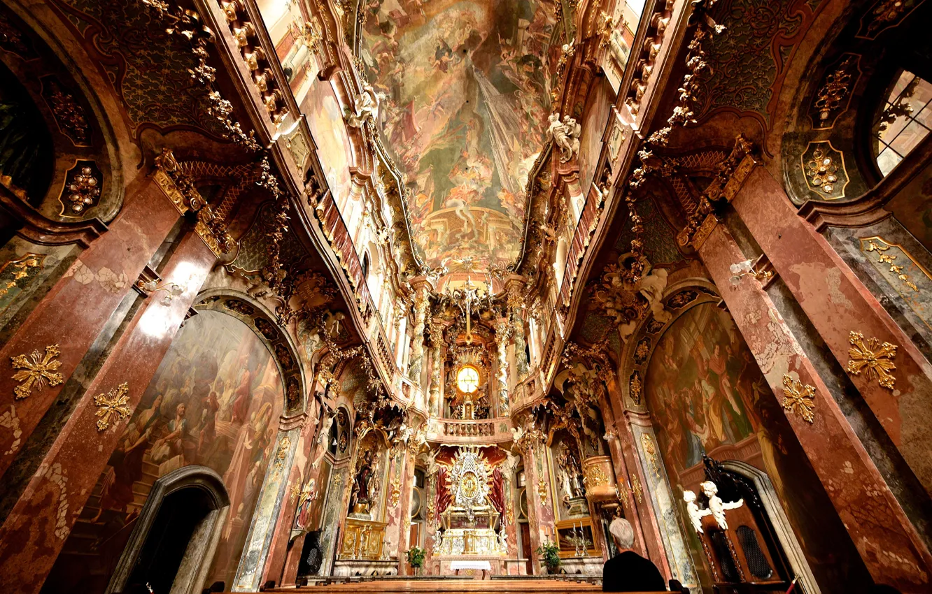 Photo wallpaper Church, Cathedral, religion, the nave
