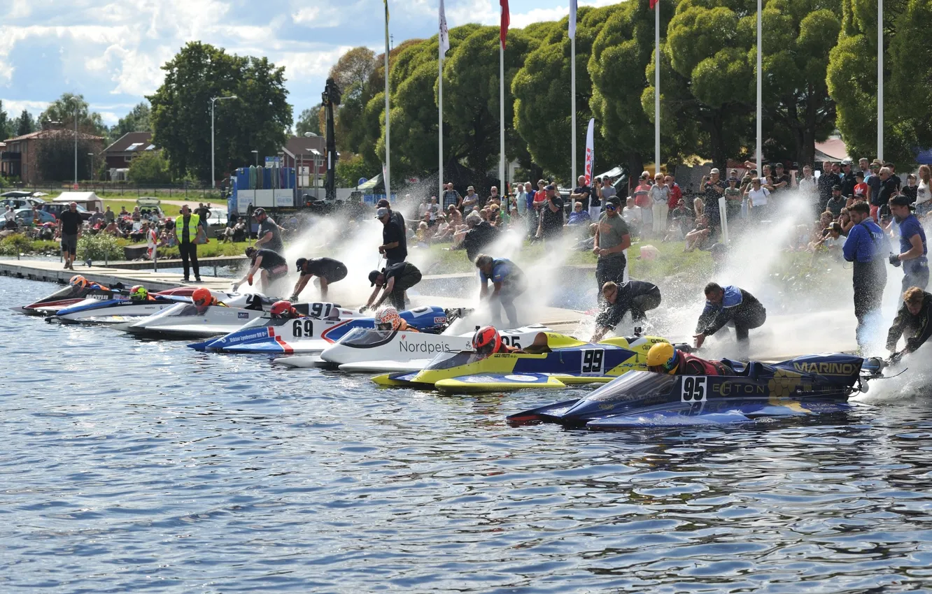 Photo wallpaper race, boat, speed