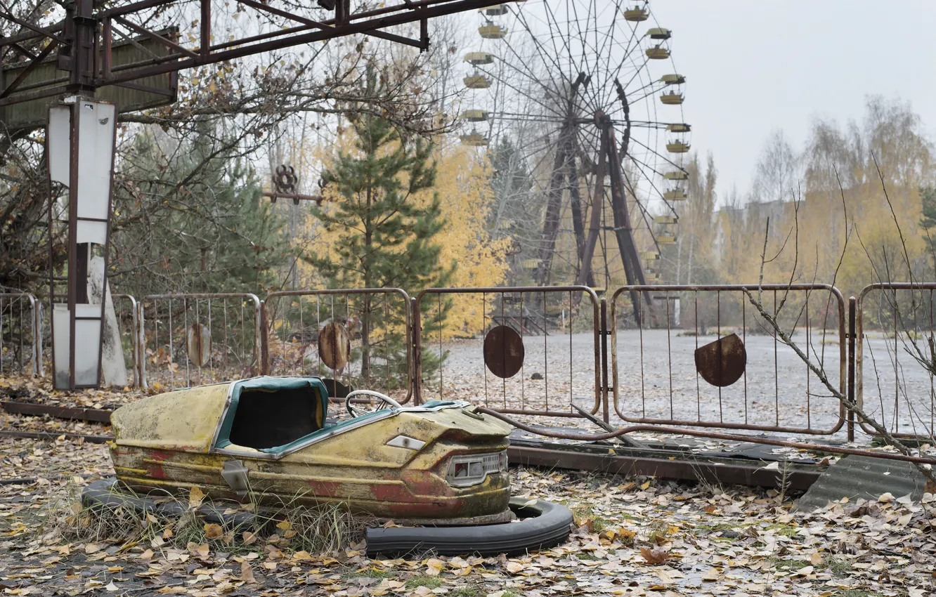 Photo wallpaper autumn, Park, amusement