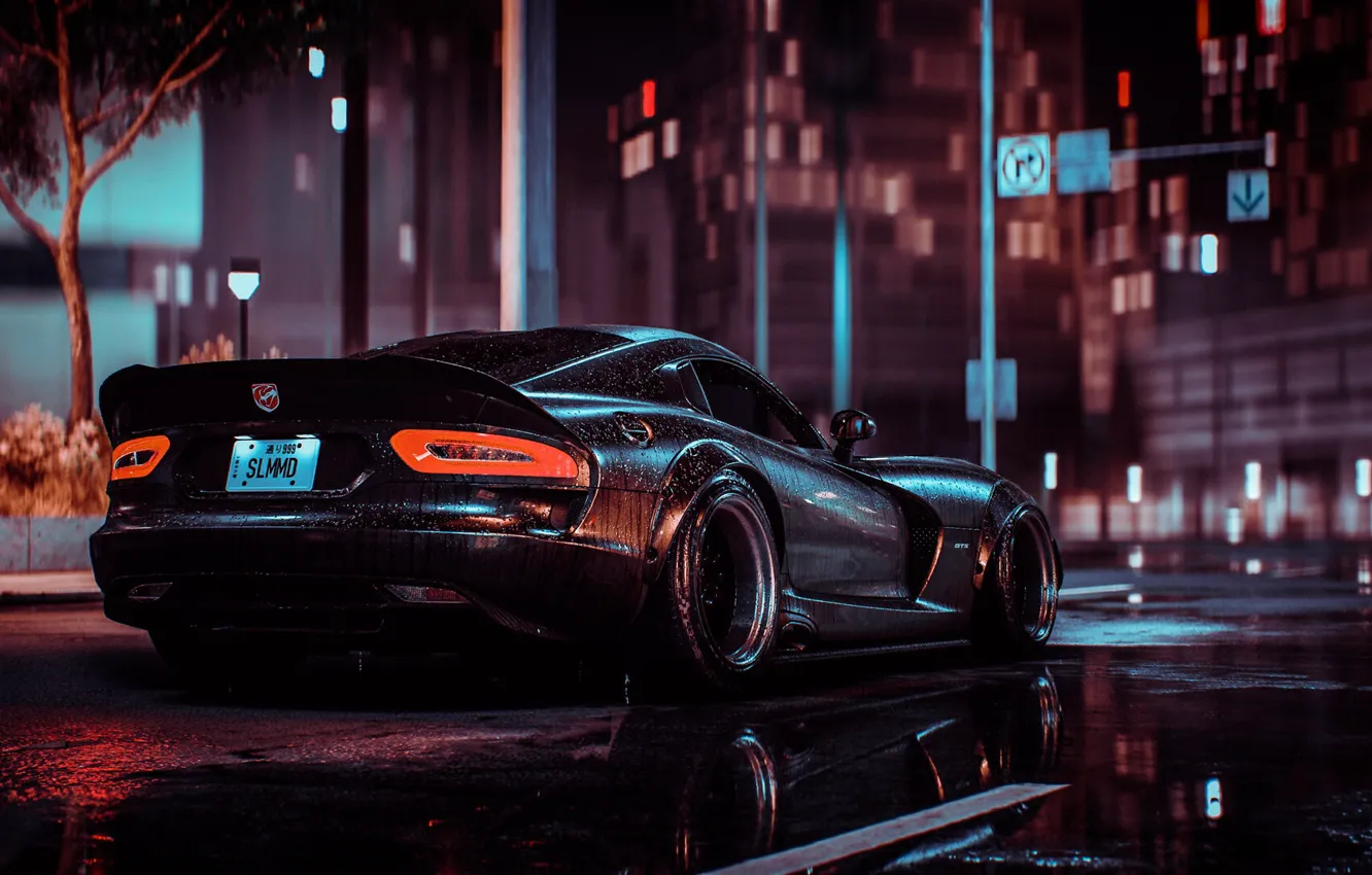 Photo wallpaper car, machine, auto, the game, Dodge, sports car, Viper, nfs