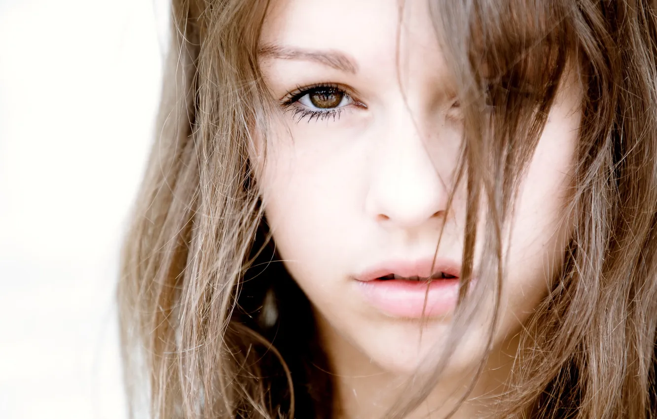 Photo wallpaper look, girl, portrait