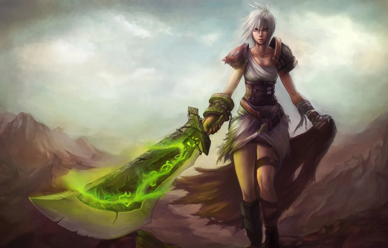 Photo wallpaper girl, fantasy, weapons