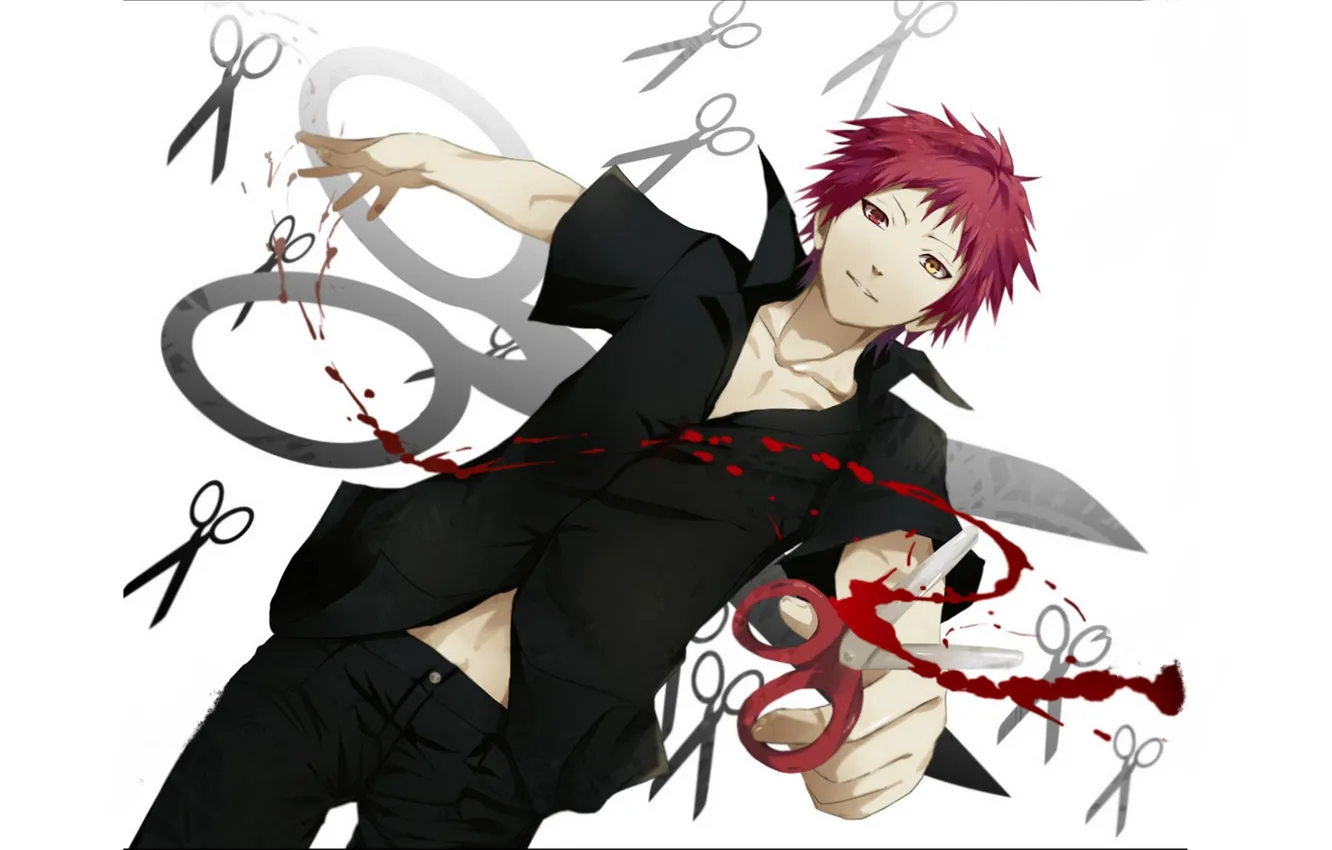 Photo wallpaper background, guy, scissors, Kuroko's basketball, Kuroko no baske