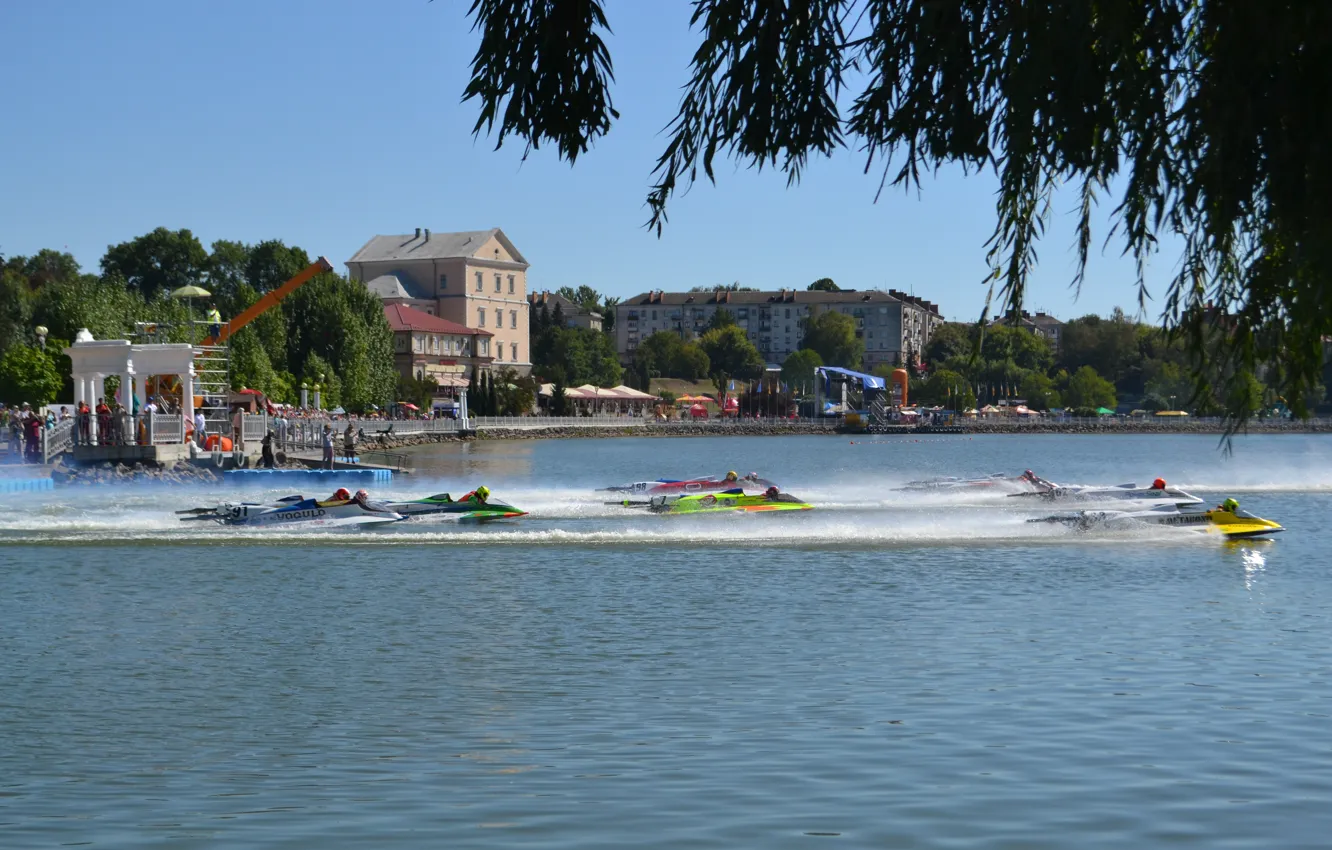 Photo wallpaper race, boat, speed