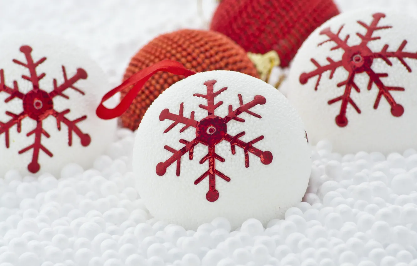 Photo wallpaper decoration, balls, toy, new year, Christmas, Christmas, New Year, Xmas