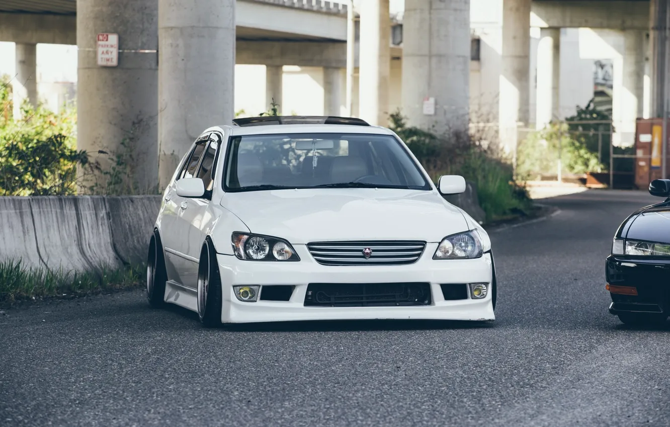 Photo wallpaper turbo, lexus, white, japan, toyota, jdm, tuning, front