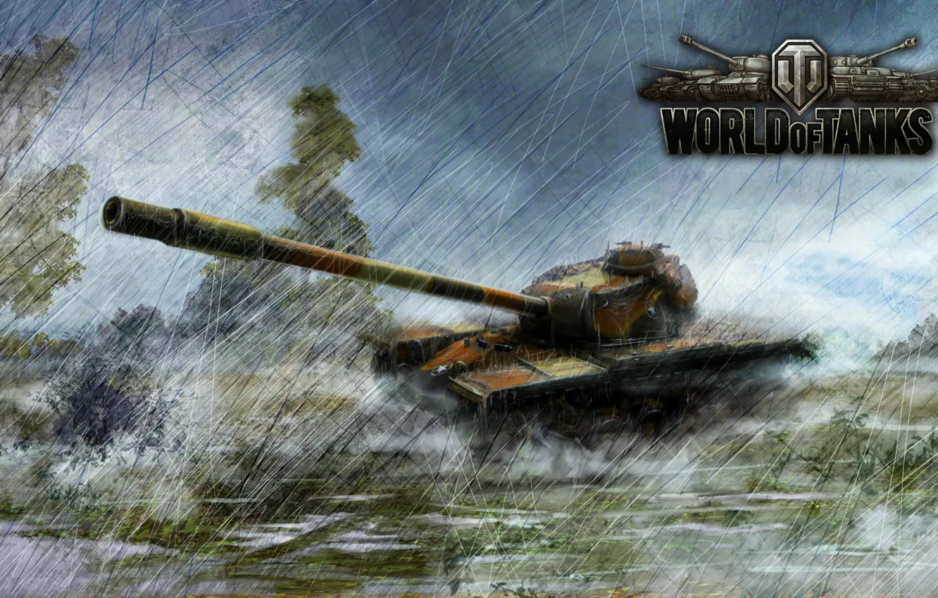 Photo wallpaper Tank, WoT, T110E5, World of Tanks