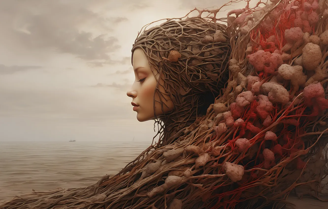 Photo wallpaper AI Art, AI Inspirations, Echoes of the Surreal