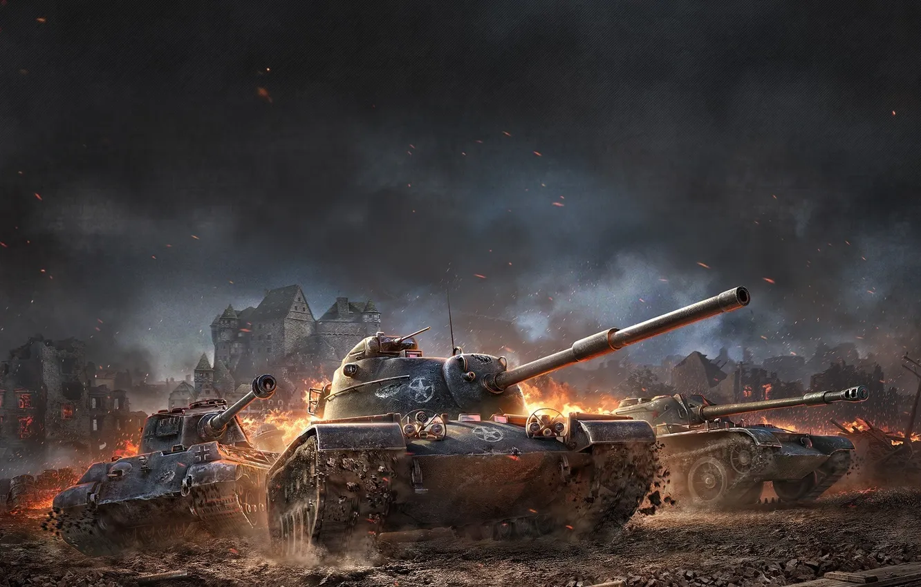 Photo wallpaper the sky, clouds, lights, flame, smoke, building, home, dust